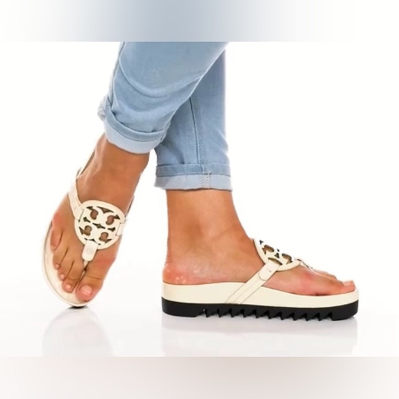 Tory Burch Miller Cloud Lug Sole Sandals NWOT - Picture 1 of 16